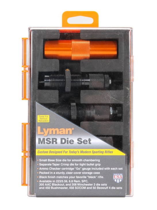 Lyman Msr Precision Die System - .300 Blackout 3-die Set W/ga