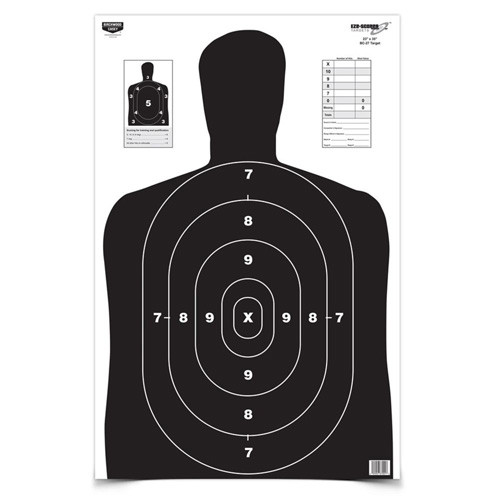 B/c Target Eze-scorer 23"x35" - Bc27 Silhouette 5 Targets
