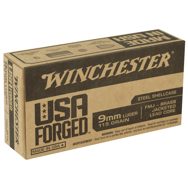 Winchester Ammunition Win 9mm 115gr Fmj Brass Jlc 50/500