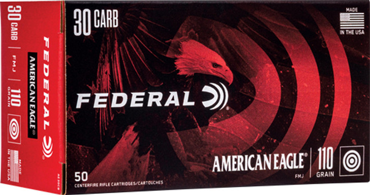 Federal Ae 30 Carbine 110gr - Fmj 50rd 10bx/cs