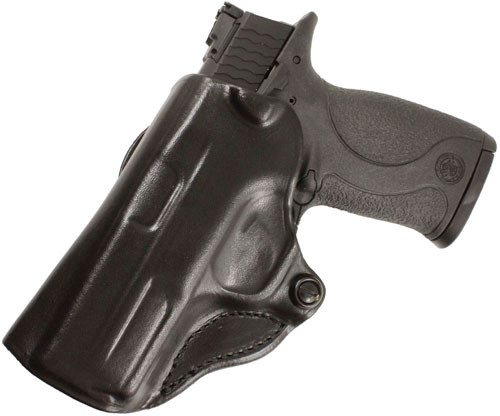 Desantis Mini Scabbard Holster - Lh Owb Leather Sig P365 Black