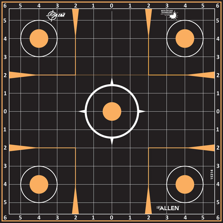  Allen Ez Aim 12"x12" Sight-in 5pk 