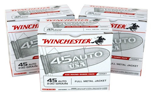 Winchester Usa 45acp 230gr - Fmj-rn 600rd Case Lot