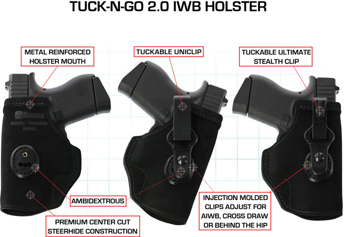 Galco Tuck-n-go Itp Holster - Ambi Leather Sig P290 Blk<