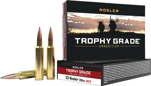 Nosler Trophy Grade Lr 33noslr - 265gr Ablr 20rd 10bx/cs