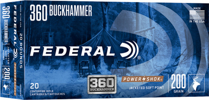 Federal Power-shok 360 Buckhmr - 220gr Sp 20rd 10bx/cs