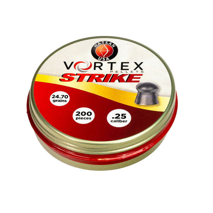 Hatsan Vortex Strike Pellets - .25 24.70gr 200 Per Tin