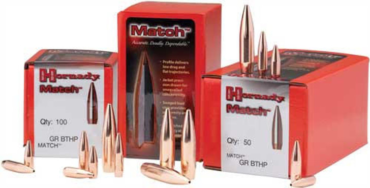  Hornady Bullets 6.5mm .264 - 123gr Bthp Match 100ct 25bx/cs 