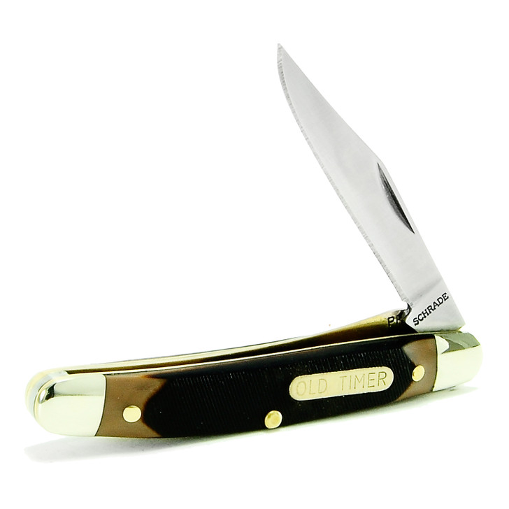 Old Timer Knife Gunstock Trppr - 1-blade 3.1" S/s Delrin<