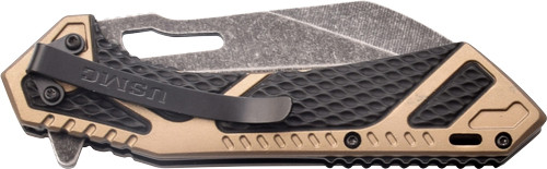 Mc Usmc 3.75" Wharncliffe - Folder Black/fde