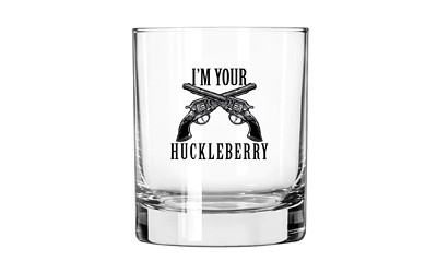 2 Monkey Whiskey Glass - "i'm Your Huckleberry"
