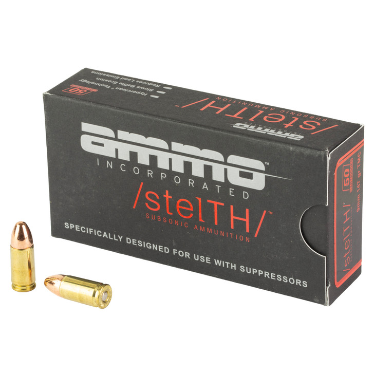 Ammo Inc 9mm 147gr Tmc Stelth - Subsonic 50rd 20bx/cs