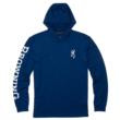 Browning Hooded L-sleeve Tech - T-shirt Navy Blue 2xl