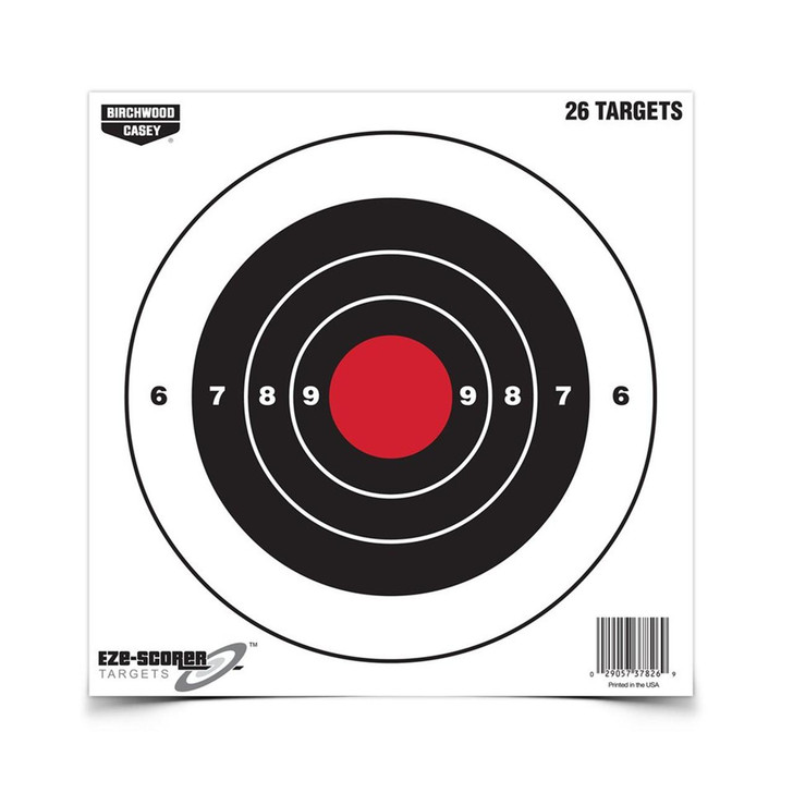 Birchwood Casey Eze-scorer 8 Inch Bull's-eye Target, 26 Targets 