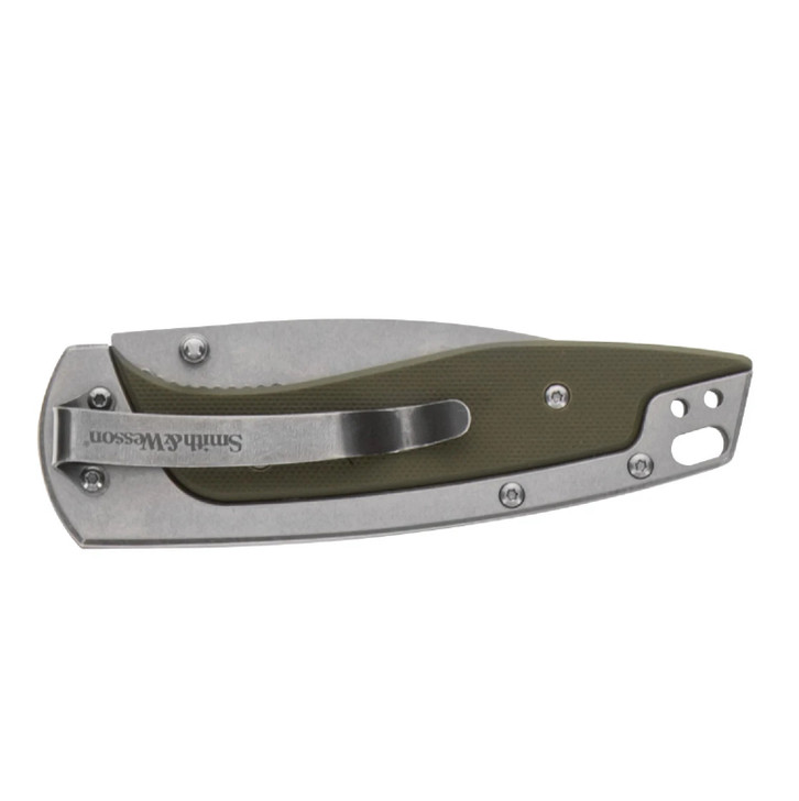 S&w Knife Freighter Folding - Blade 3.6" G10 Od Grn Handle