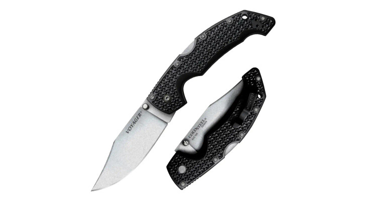 Cold Steel Large Voyager 4" - Plain Edge Blade Clip Folder