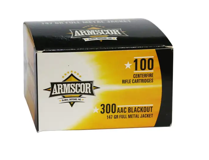 Armscor 300 Aac 147gr Fmj - 100rd 12bx/cs