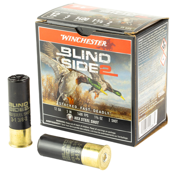 Winchester Blind Side 2 12ga. - 3" 1-3/8oz #2 25rd 10bx/cs