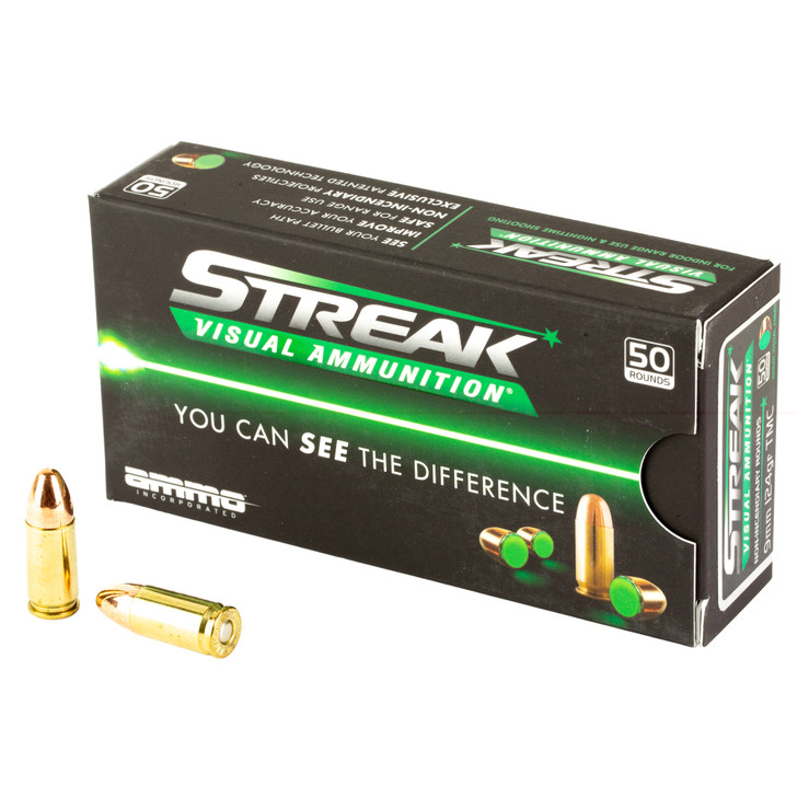 Ammo Inc 9mm 124gr Tmc Green - Streak 50rd 20bx/cs