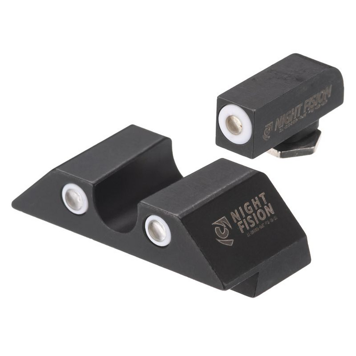 Night Fision Tritium White Dot - "u" Rear For Glock Sight Set!