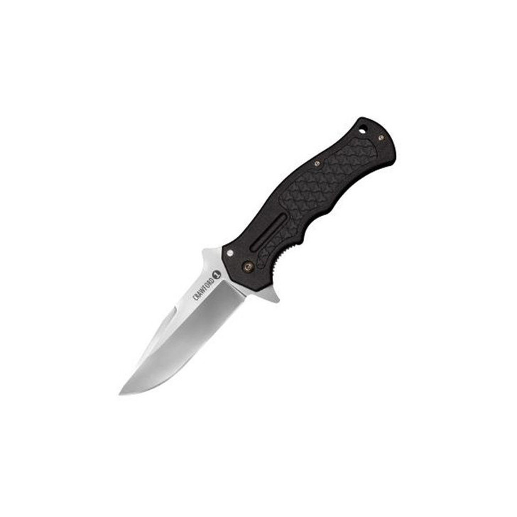 Cold Steel Crawford 1 Folding Knife - Black, Clip Point, Plain Edge, 3.5" Blade 