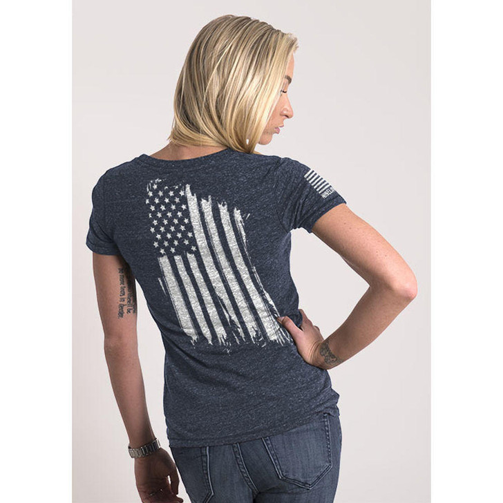 Nine Line Apparel Women's America T-shirt - Navy - 2x-large 