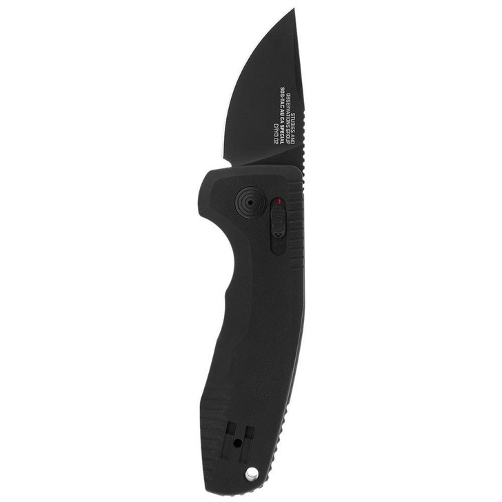 SOG KNIVES Sog-tac Au Compact Ca Special - Black, Drop Point, Plain Edge, 1.96" Blade 