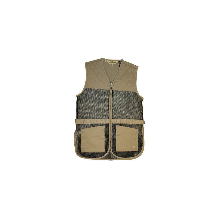 Bob Allen Tactical Full Mesh Dual Pad Shooting Vest - Khaki, Xl 