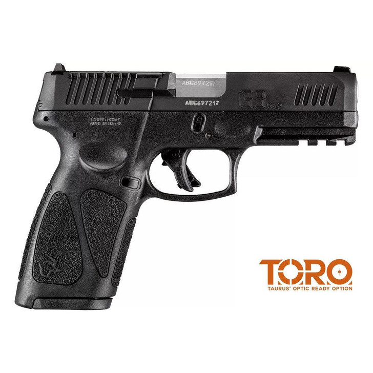  Taurus G3 Pistol - Black, 9mm, 4" Bbl, Optic Ready, 17/rd 