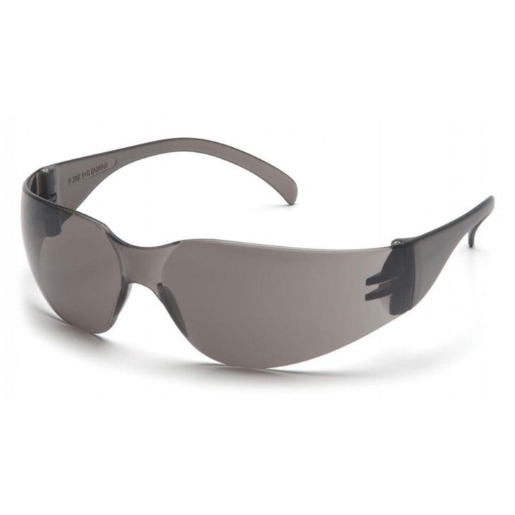 PYRAMEX SAFETY PRODUCTS Mini Intruder Safety Glasses - Gray Lens, Gray Temples 