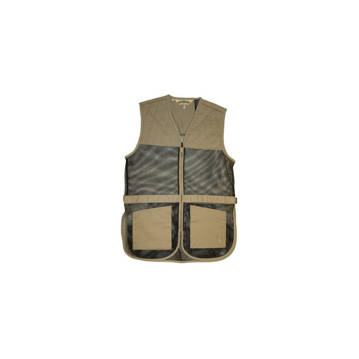 Bob Allen Tactical Full Mesh Dual Pad Shooting Vest - Khaki, L 