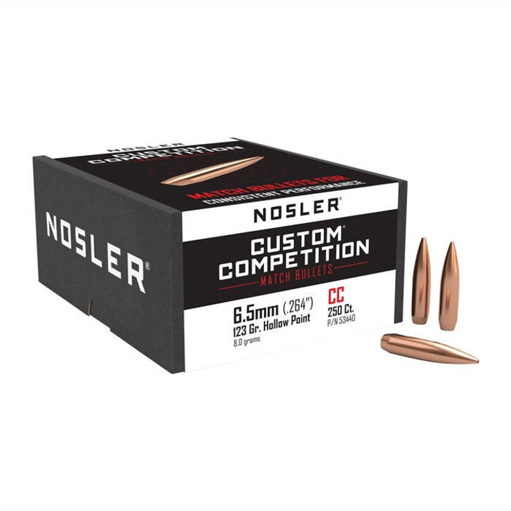 Nosler, Inc. 6.5mm (0.264'') 123gr Hollow Point Boat Tail 250/box 