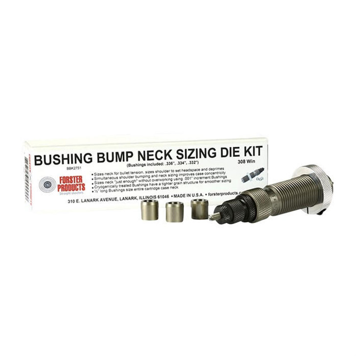 Forster 22 Nosler Bushing Bump Neck Die Kit 