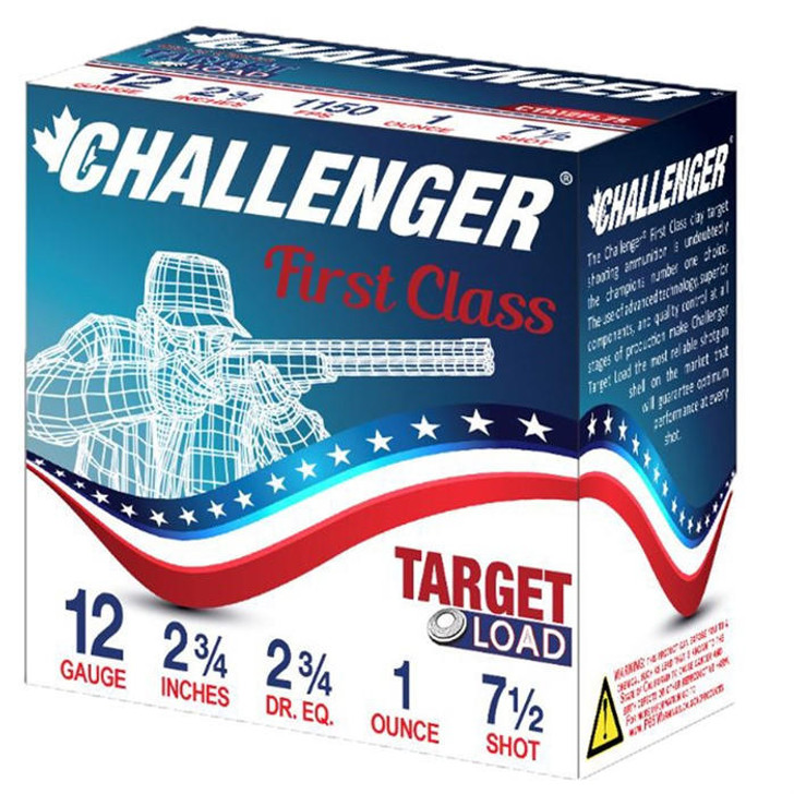 Challenger Ammo 12 Gauge 2-3/4'' 1 Oz #7.5 Shot 250/case (cta12l175) 