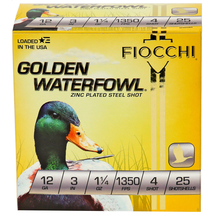 Fiocchi Ammunition Fiocchi 12ga #4 Golden 25/250 