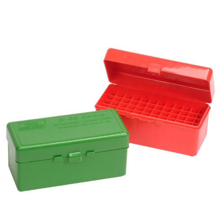 MTM Case-Gard Flip Top Rifle Ammo Box 229 Zipper-7.62x39 Rus 60 Round Gree 