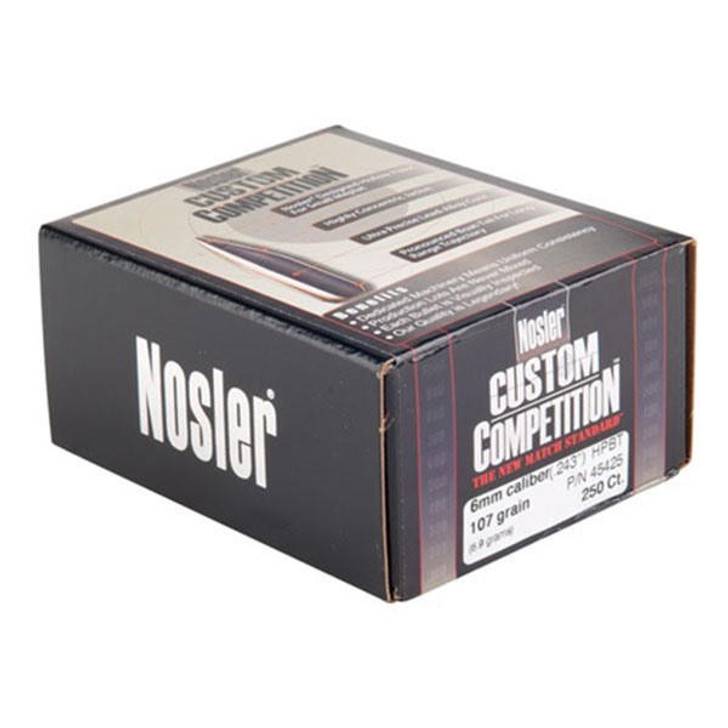 Nosler, Inc. 6mm (0.243'') 107gr Hollow Point Boat Tail 250/box 