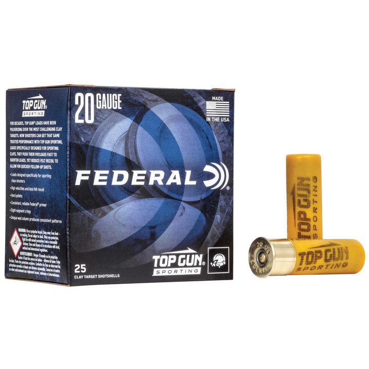 Federal Fed Top Gun 20ga 2.75" #7.5 25/250 