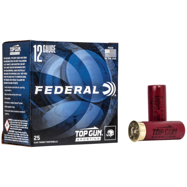 Federal Fed Top Gun 12ga 2.75" #8 1 Oz 25/ - FETGSF1288 