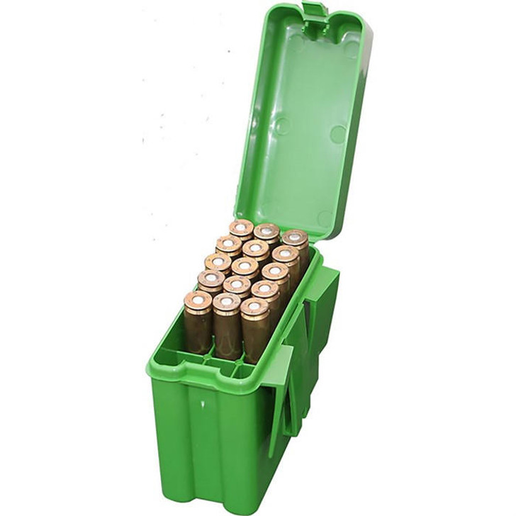 MTM Case-Gard 20 Round Belt Style Rifle Ammo Box 22-250/308 Green 