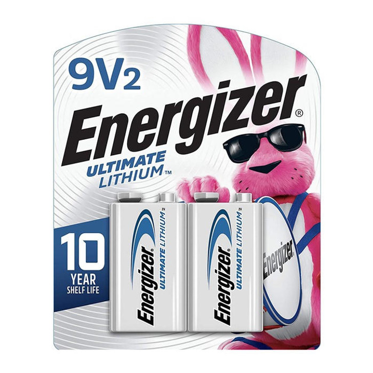 Energizer 9v Ultimate Lithium Batteries 2/pack 