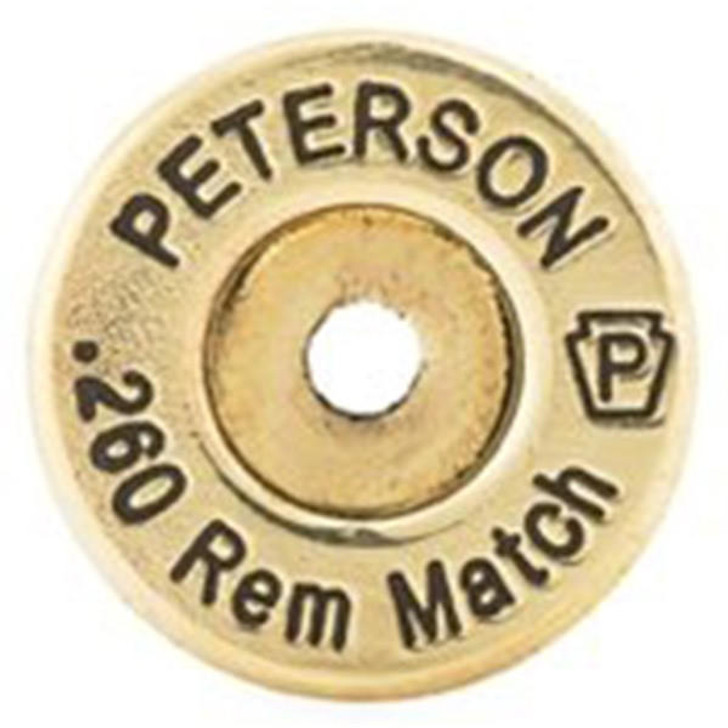 Peterson Cartridge 260 Remington Large Primer Brass 50/box 