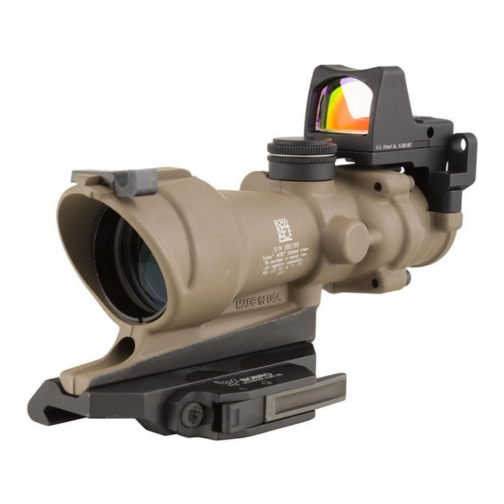 Trijicon 4x32mm Amber Crosshair 5.56 Reticle Fde W/qd Mount & Rm01 