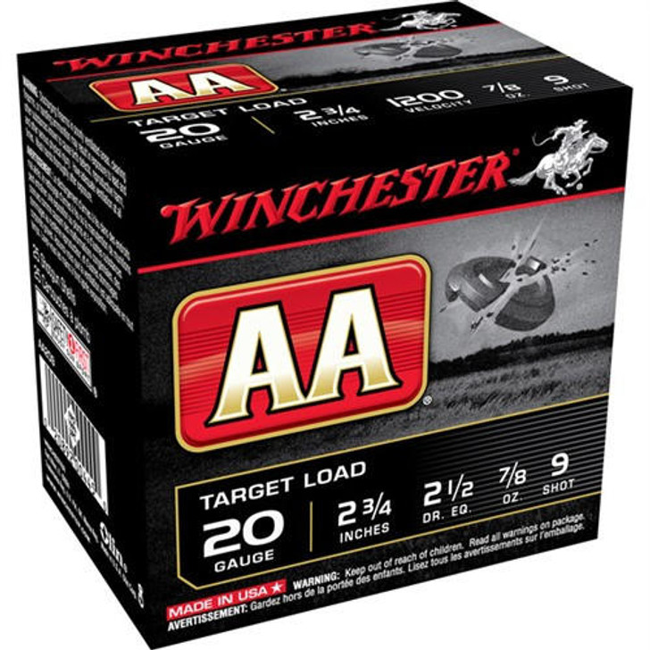 Winchester 20 Gauge 2-3/4'' 7/8 Oz #9 Shot 25/box 