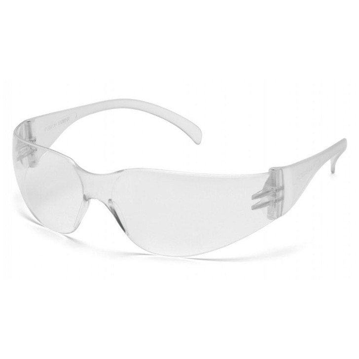 PYRAMEX SAFETY PRODUCTS Mini Intruder Safety Glasses - Clear Lens, Clear Temples 