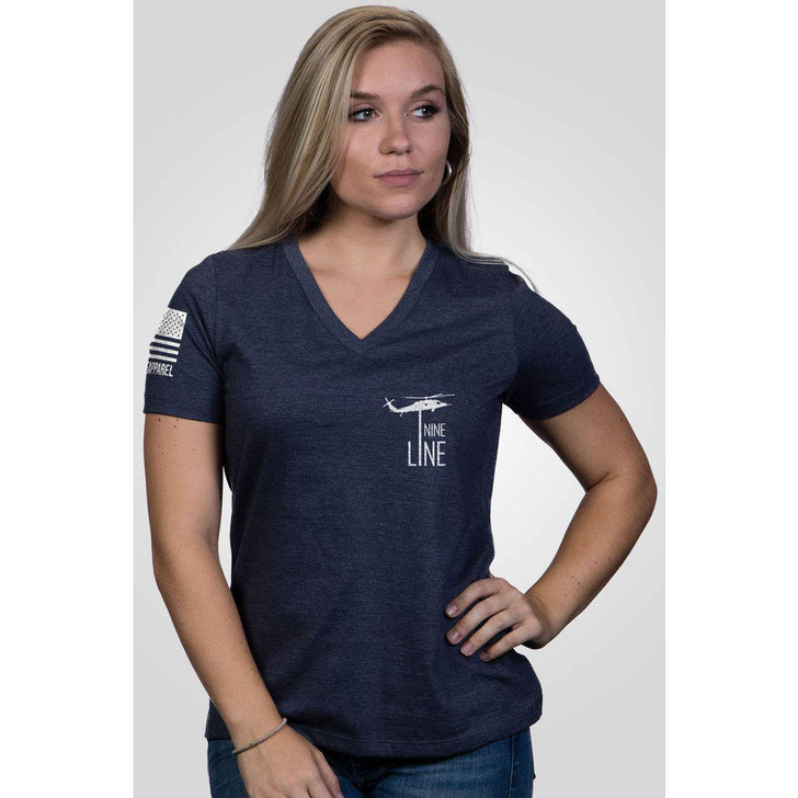 Nine Line Apparel Women's America T-shirt Navy 