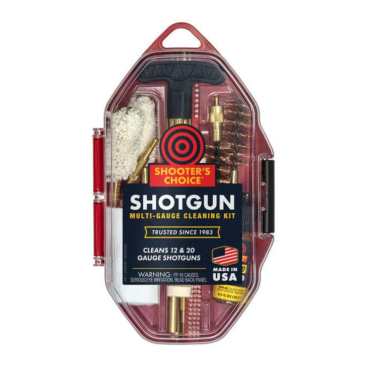 Shooter's Choice Multi-gauge Shotgun Cleaning Kit - Red, 12 & 20 Gauge 
