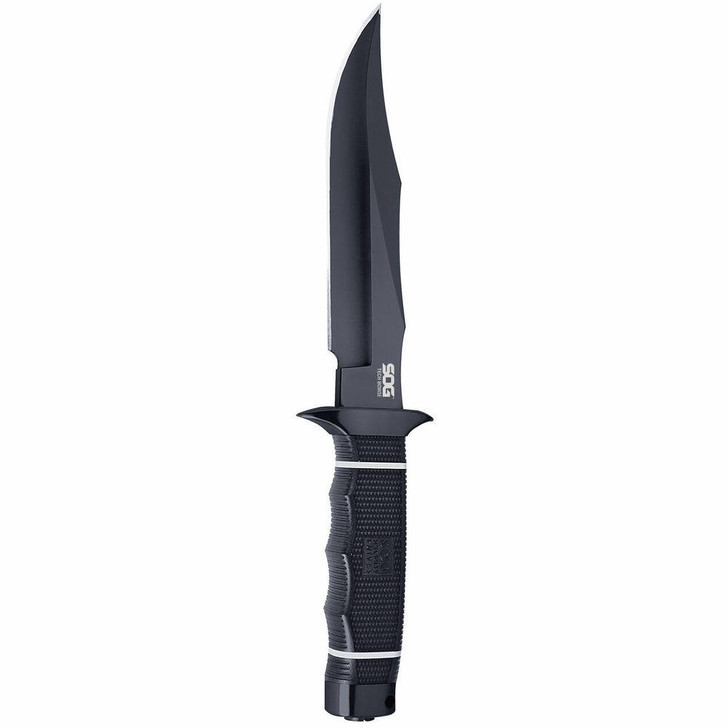 SOG KNIVES Tech Bowie Knife - Black, Clip Point, Plain Edge, 6.4" Blade 