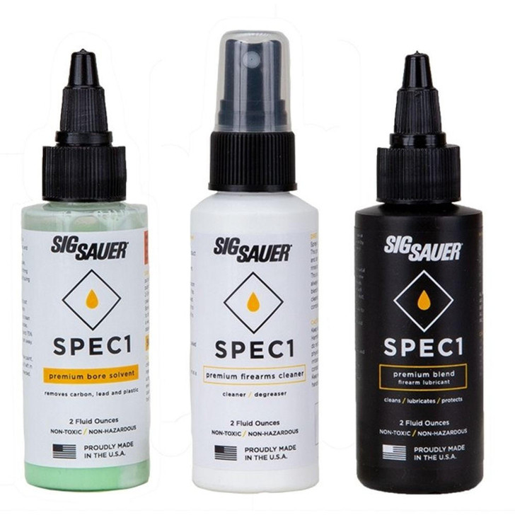 SigArms Spec1 Combo Pack - 2 Oz Lubricant, 2 Oz Cleaner, 2 Oz Bore Solvent 