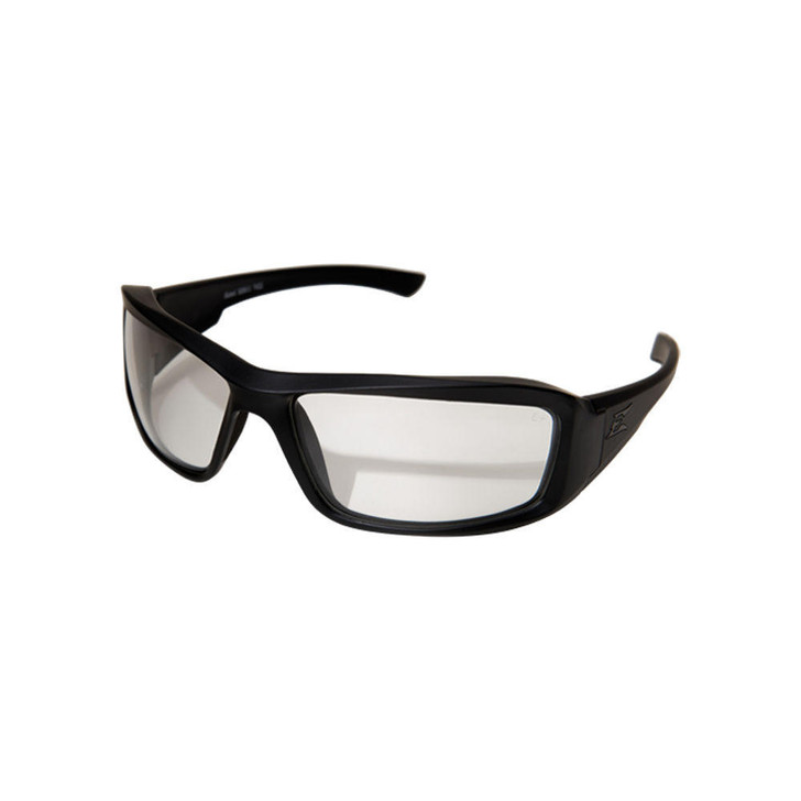 Edge Eyewear Hamel Safety Glasses - Matte Black Nylon Thin Temple Frame - Vapor Shield Clear Lens 